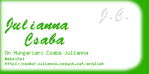 julianna csaba business card
